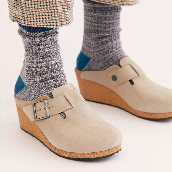 Birkenstock Papillio Fanny Suede Clogs size 38/7 - Picture 1 of 7